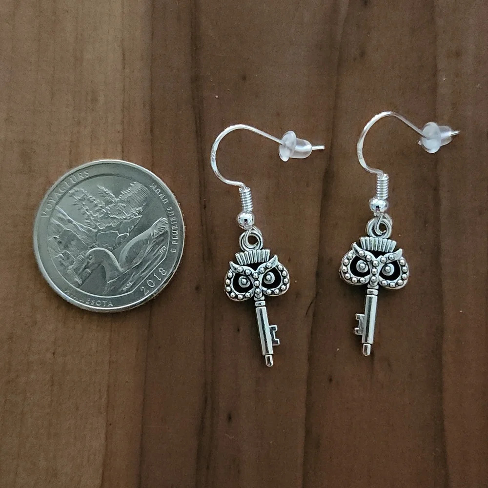 Owl Key Earrings
